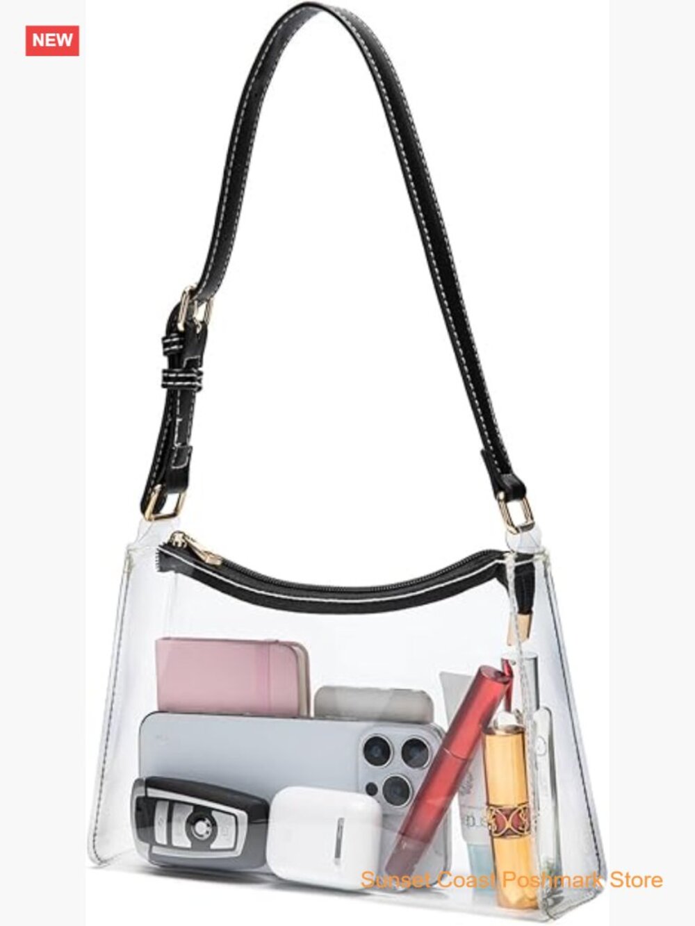 Clear Shoulder Bag Stadium Approved Adjustable Strap Concert Essential